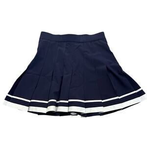 Stade Sport Tennis Skirt Skort XS Striped Top Leather A-line Navy Preppy Classic